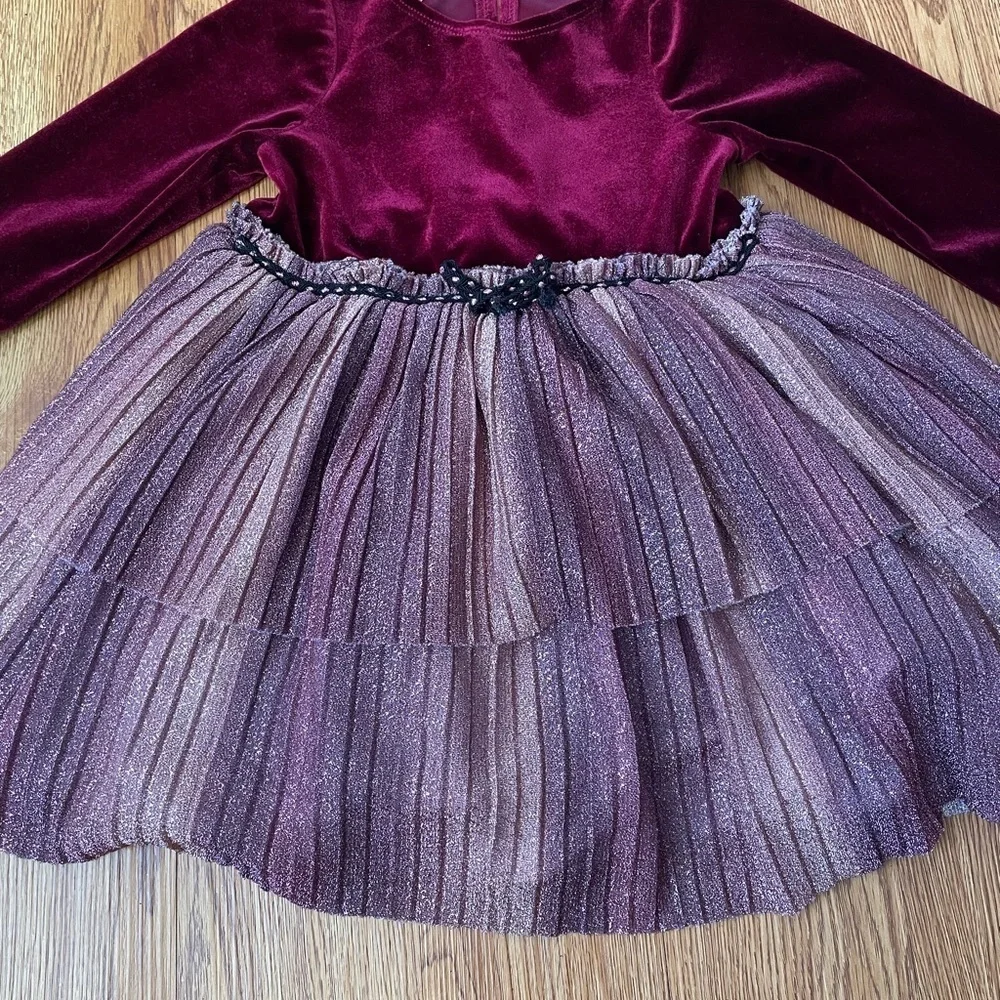 pastourelle by pippa & julie velvet shimmer holiday dress